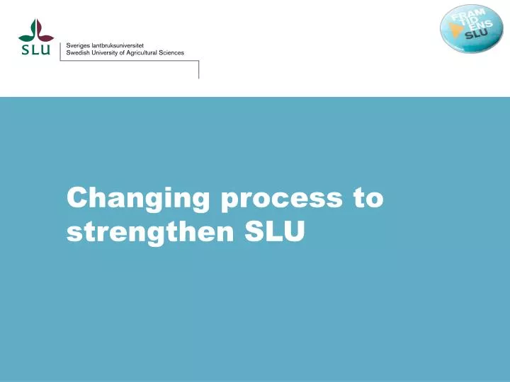 changing process to strengthen slu