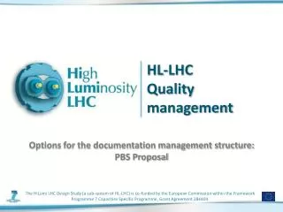 HL-LHC Quality management