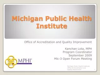 Michigan Public Health Institute