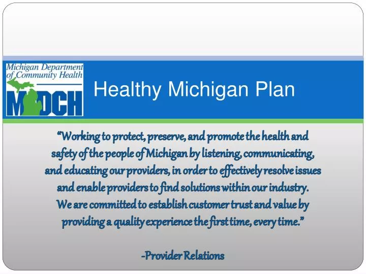 healthy michigan plan