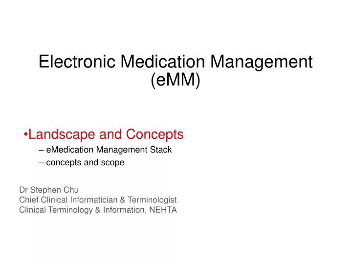 electronic medication management emm