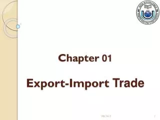 Chapter 01 Export-Import Trade
