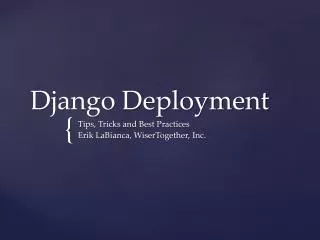 django deployment