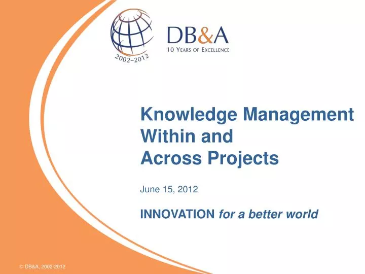 knowledge management within and across projects
