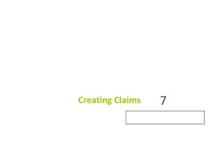 Creating Claims