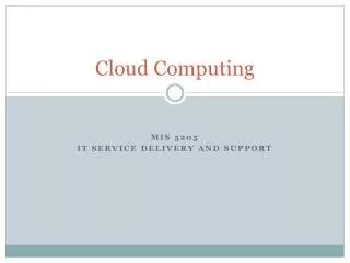 Cloud Computing