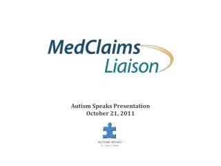 Autism Speaks Presentation October 21, 2011