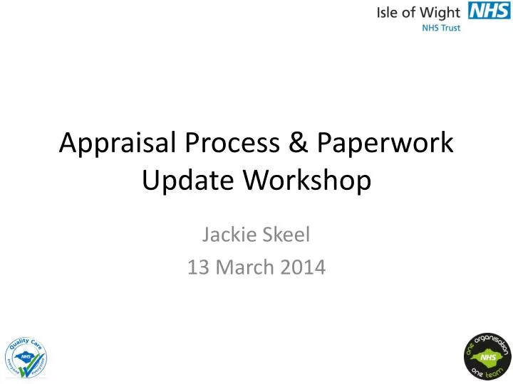 appraisal process paperwork update workshop