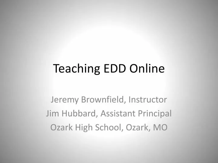teaching edd online