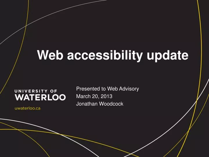 web accessibility update
