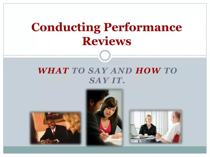 conducting performance reviews