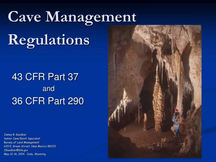 cave management regulations