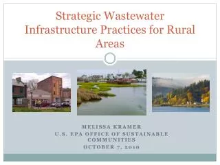 Strategic Wastewater Infrastructure Practices for Rural Areas