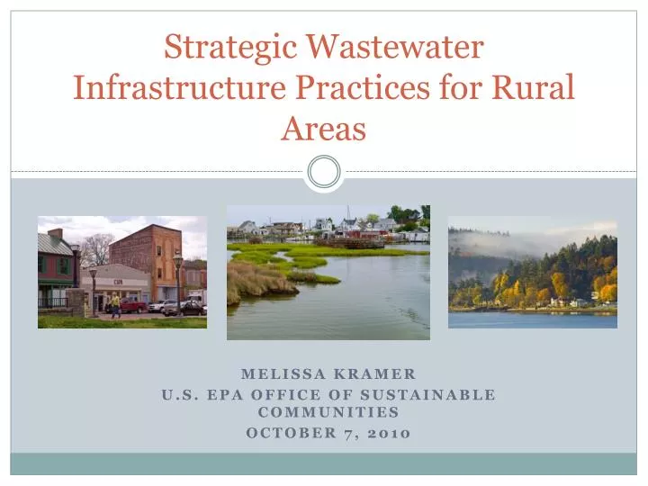 strategic wastewater infrastructure practices for rural areas