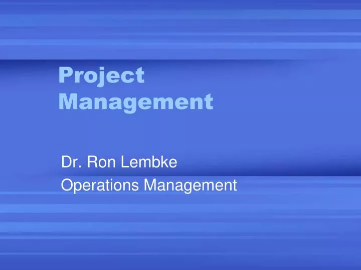 project management