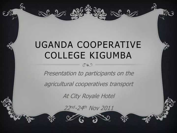 uganda cooperative college kigumba