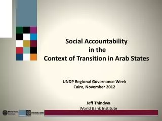 Social Accountability in the Context of Transition in Arab States