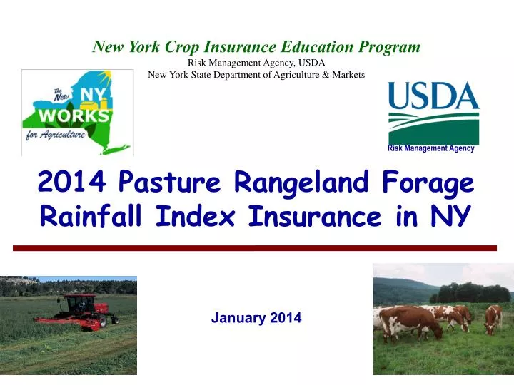 2014 pasture rangeland forage rainfall index insurance in ny