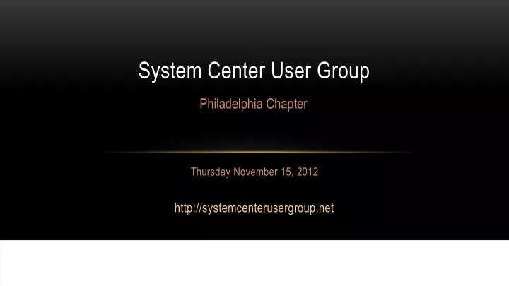 system center user group