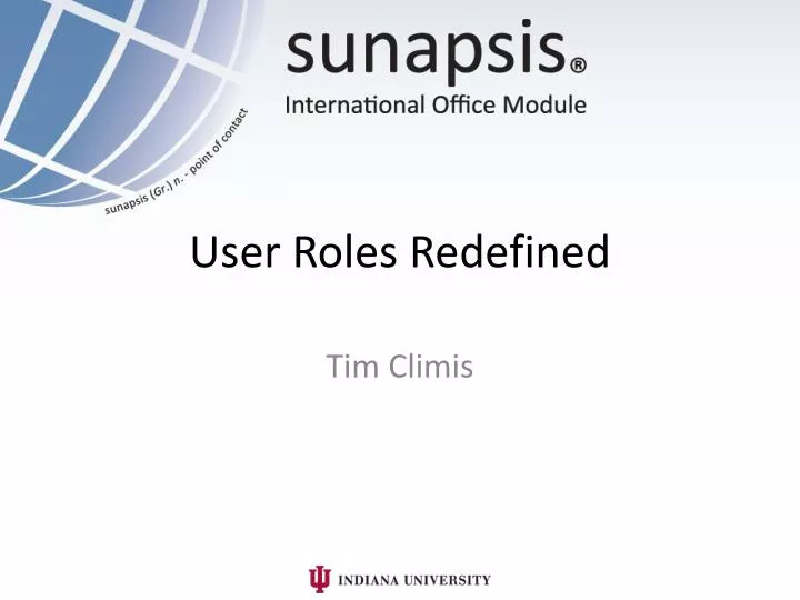 user roles redefined