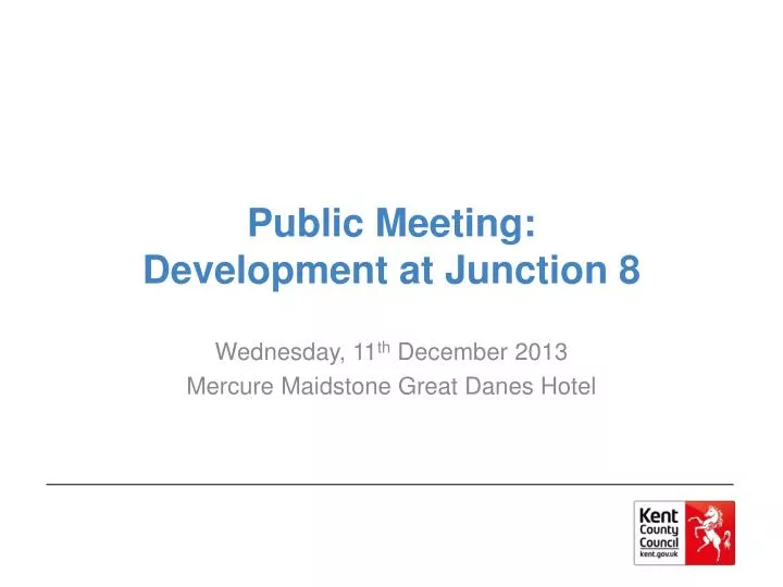 public meeting development at junction 8