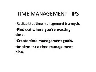 time management tips