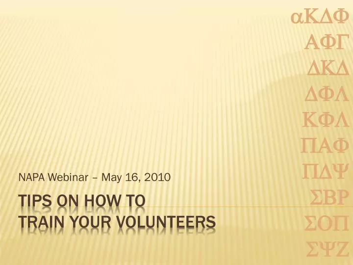 napa webinar may 16 2010