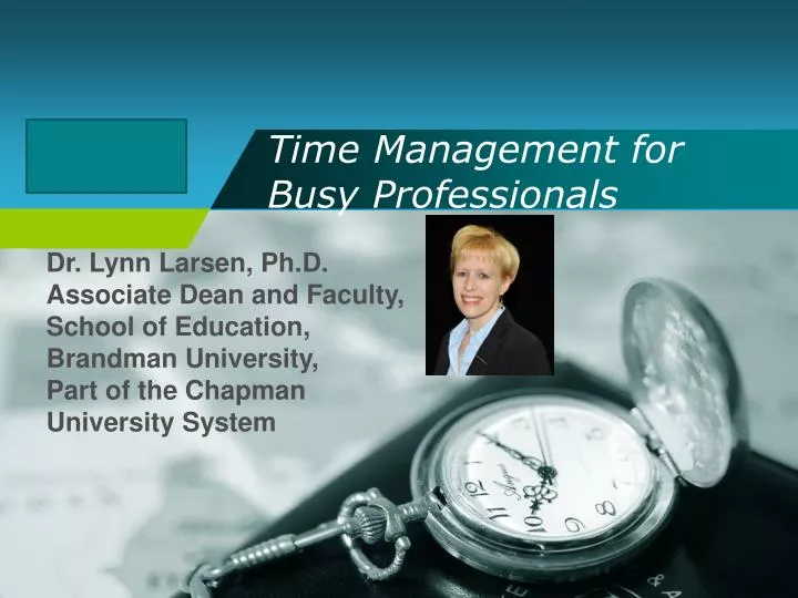 time management for busy professionals