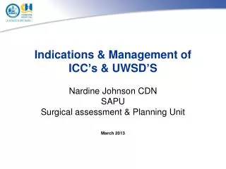 indications management of icc s uwsd s