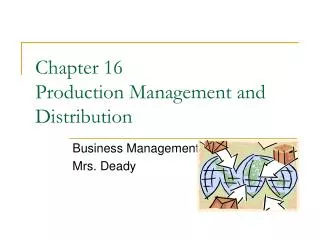 Chapter 16 Production Management and Distribution