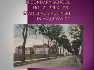 Secondary School No. 2. pp?k . dr . Stanislaus Kuli?ski in W?growiec