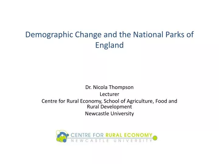 demographic change and the national parks of england