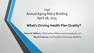 n4a Annual Aging Policy Briefing April 28, 2014