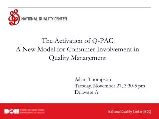 The Activation of Q-PAC A New Model for Consumer Involvement in Quality Management