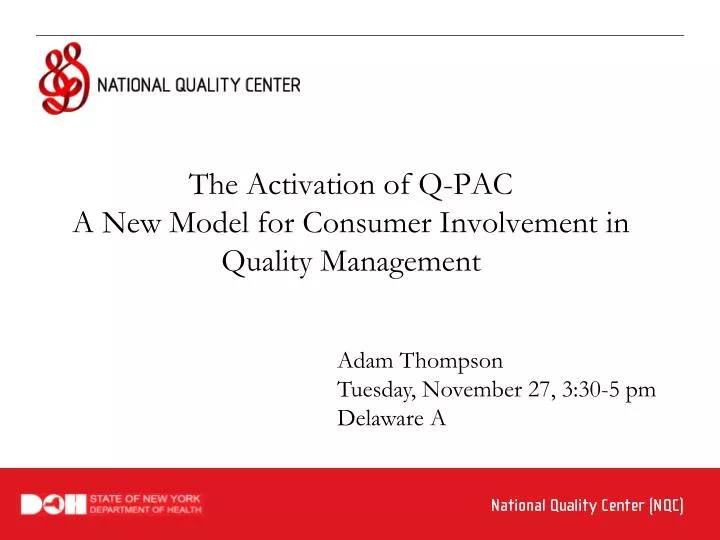 the activation of q pac a new model for consumer involvement in quality management