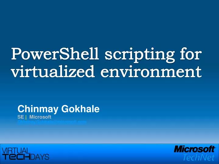 powershell scripting for virtualized environment