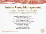 Insulin Pump Management - slide 1