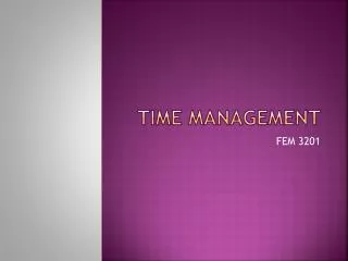 Time Management