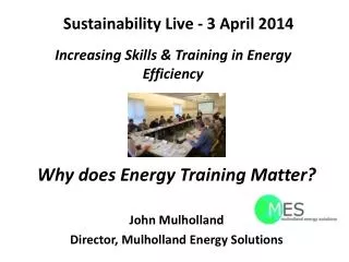 Sustainability Live - 3 April 2014