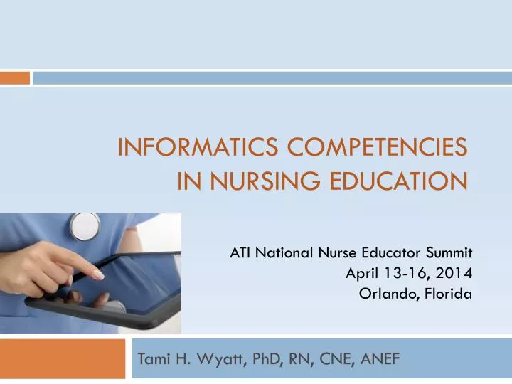 informatics competencies in nursing education