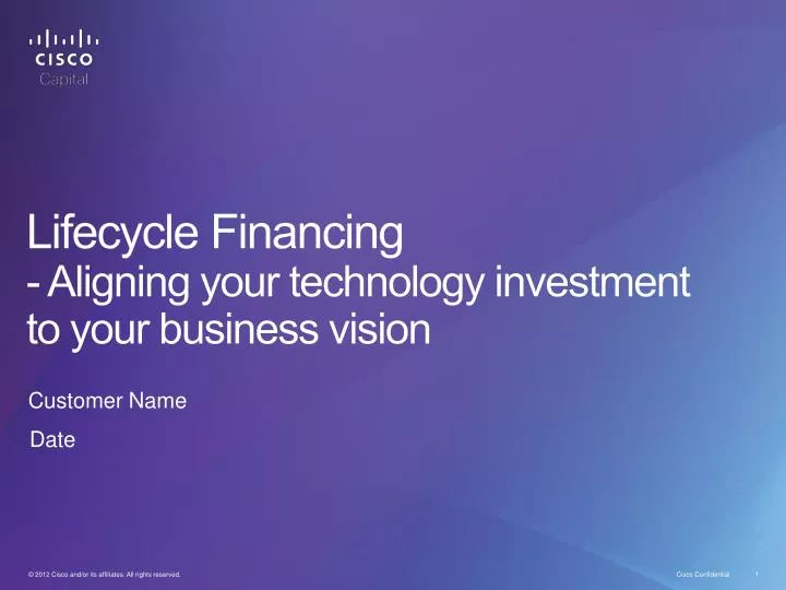 lifecycle financing aligning your technology investment to your business vision