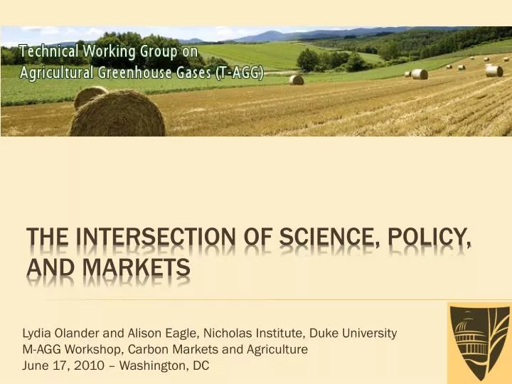 the intersection of science policy and markets