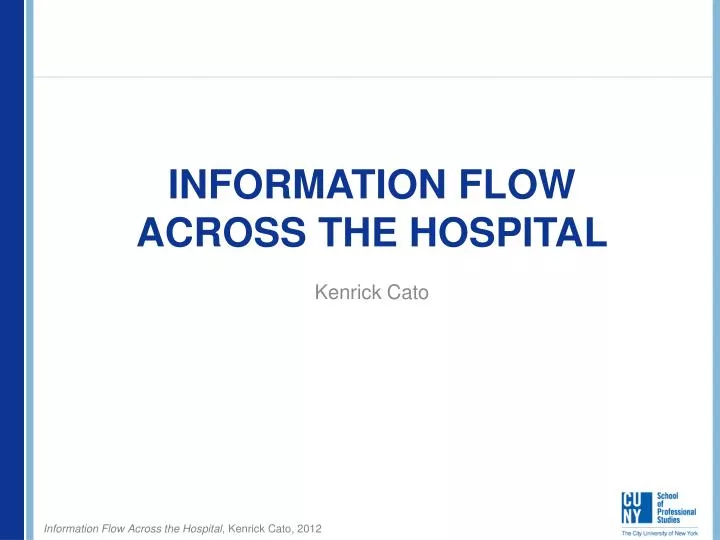 information flow across the hospital