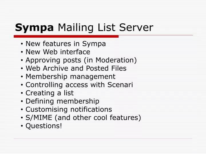 sympa mailing list server