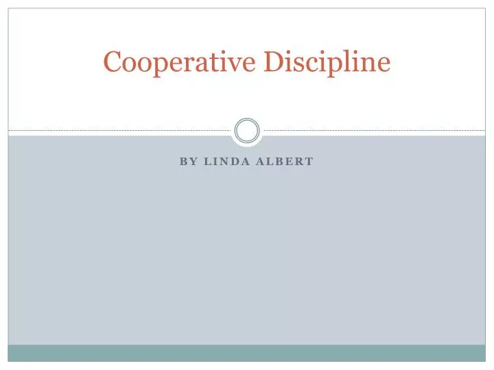 cooperative discipline