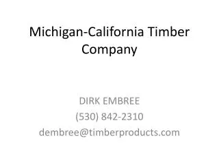 Michigan-California Timber Company