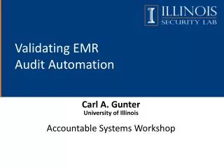 Validating EMR Audit Automation