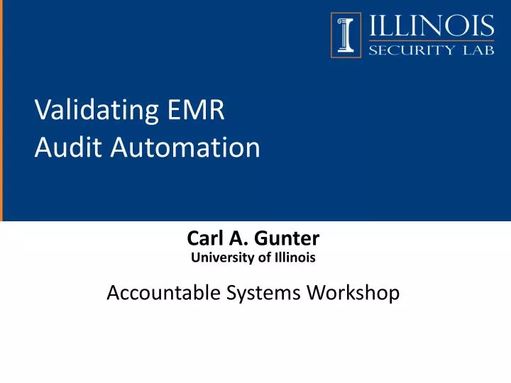 validating emr audit automation