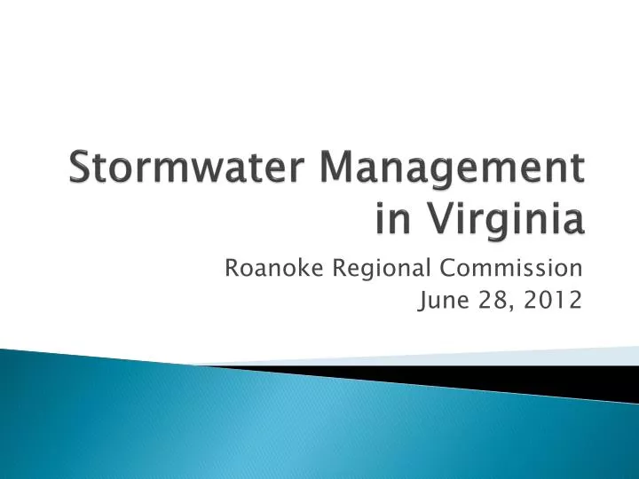 stormwater management in virginia
