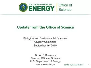 Update from the Office of Science